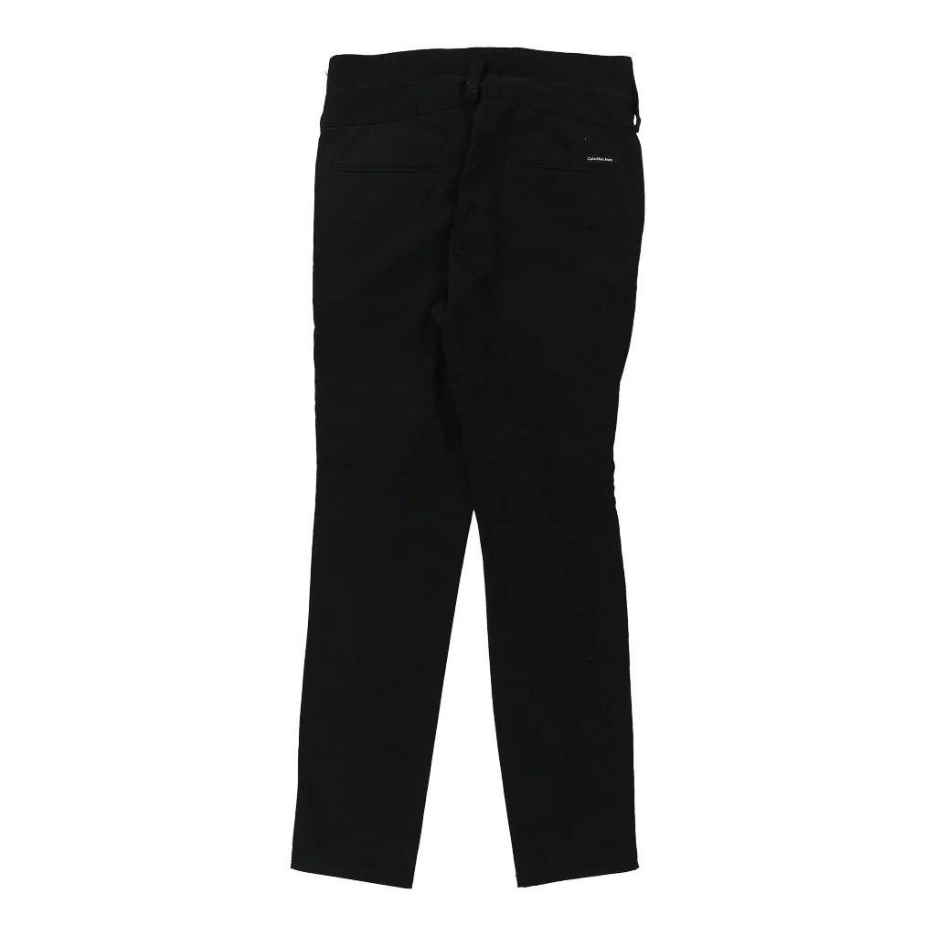 Calvin Klein Jeans Trousers - 28W UK 8 Black Cotton
