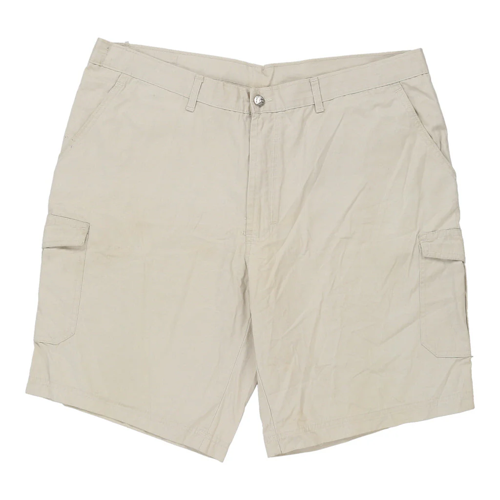 Camel Cargo Shorts - 40W 11L Beige Cotton - Image 2
