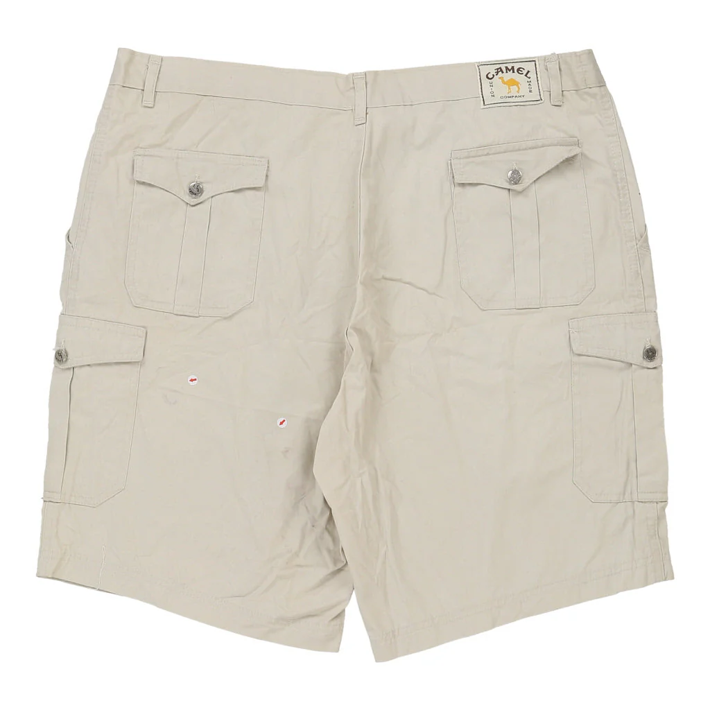 Camel Cargo Shorts - 40W 11L Beige Cotton - Image 3