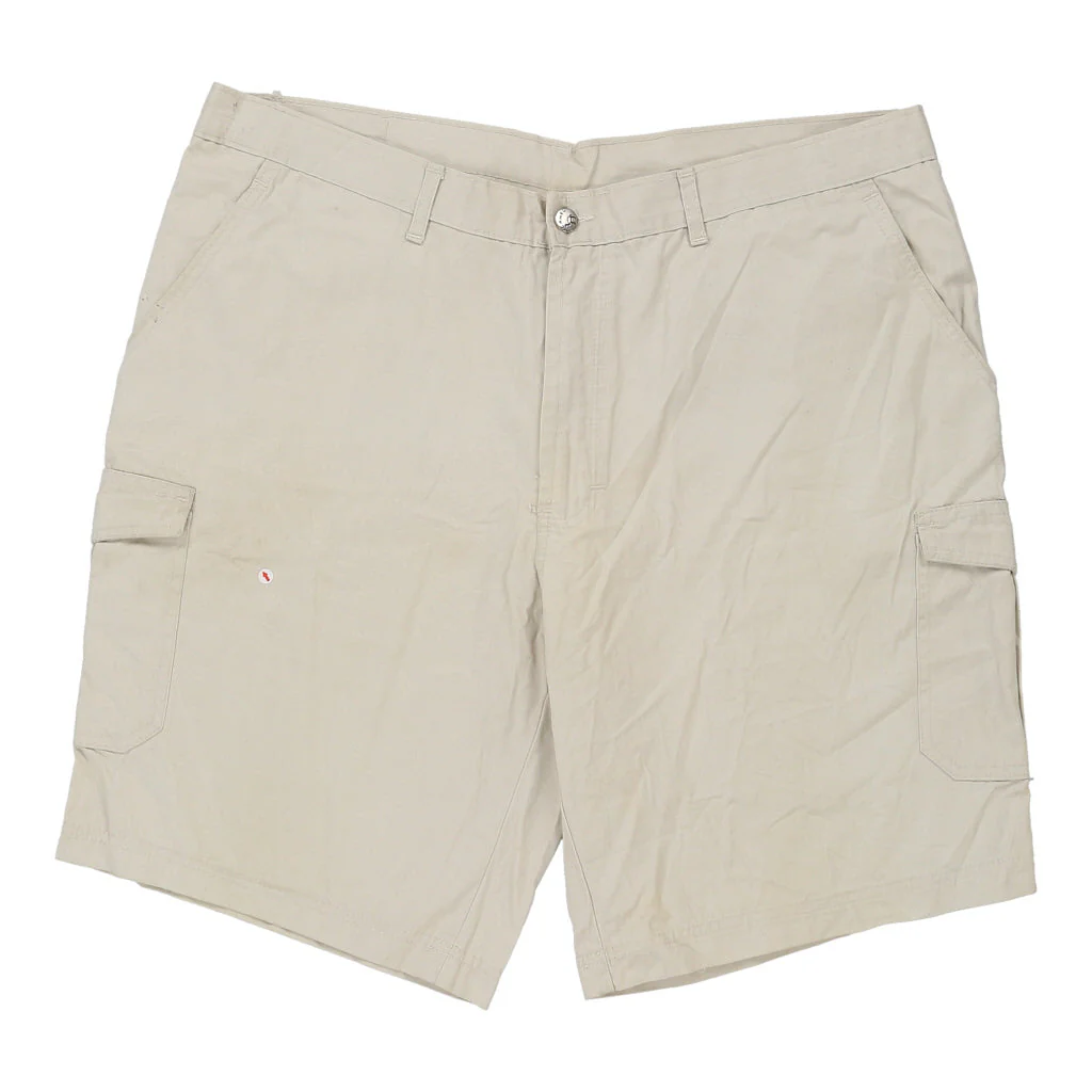 Camel Cargo Shorts - 40W 11L Beige Cotton - Image 4