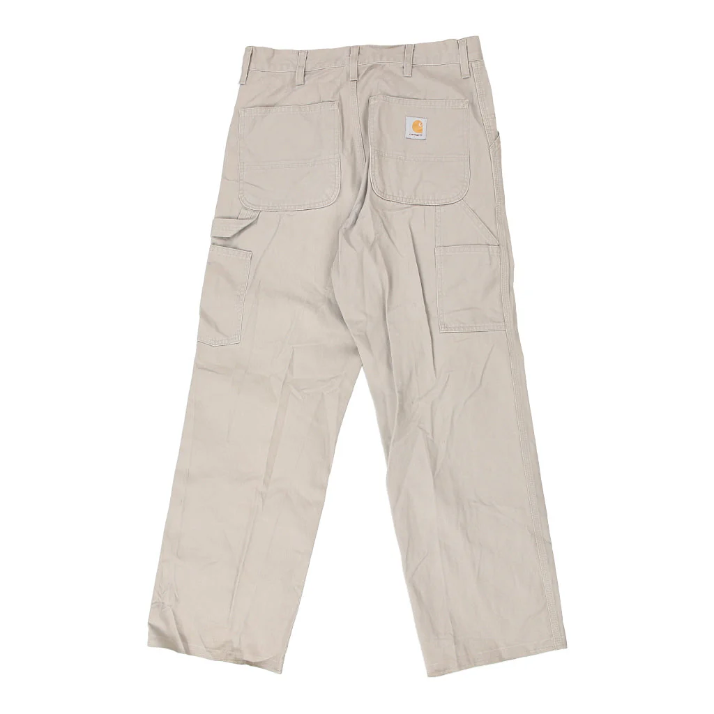 Carhartt Carpenter Trousers - 32W 30L Cream Cotton