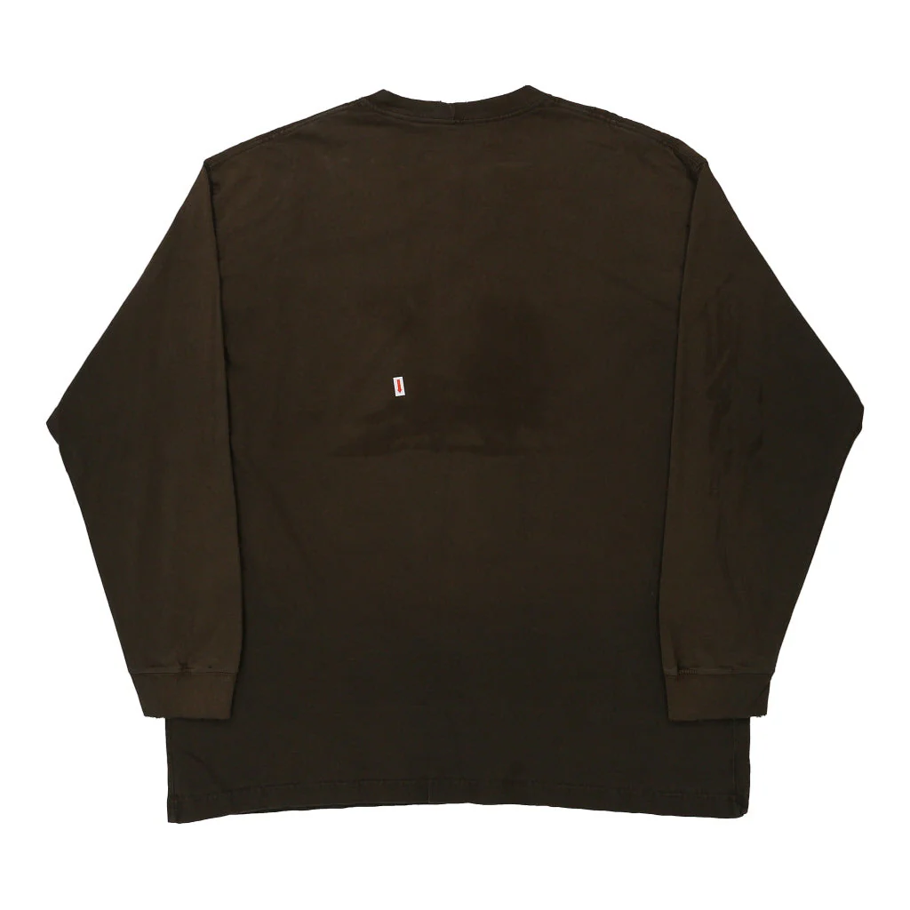 Carhartt Long Sleeve T-Shirt - XL Khaki Cotton - Image 3