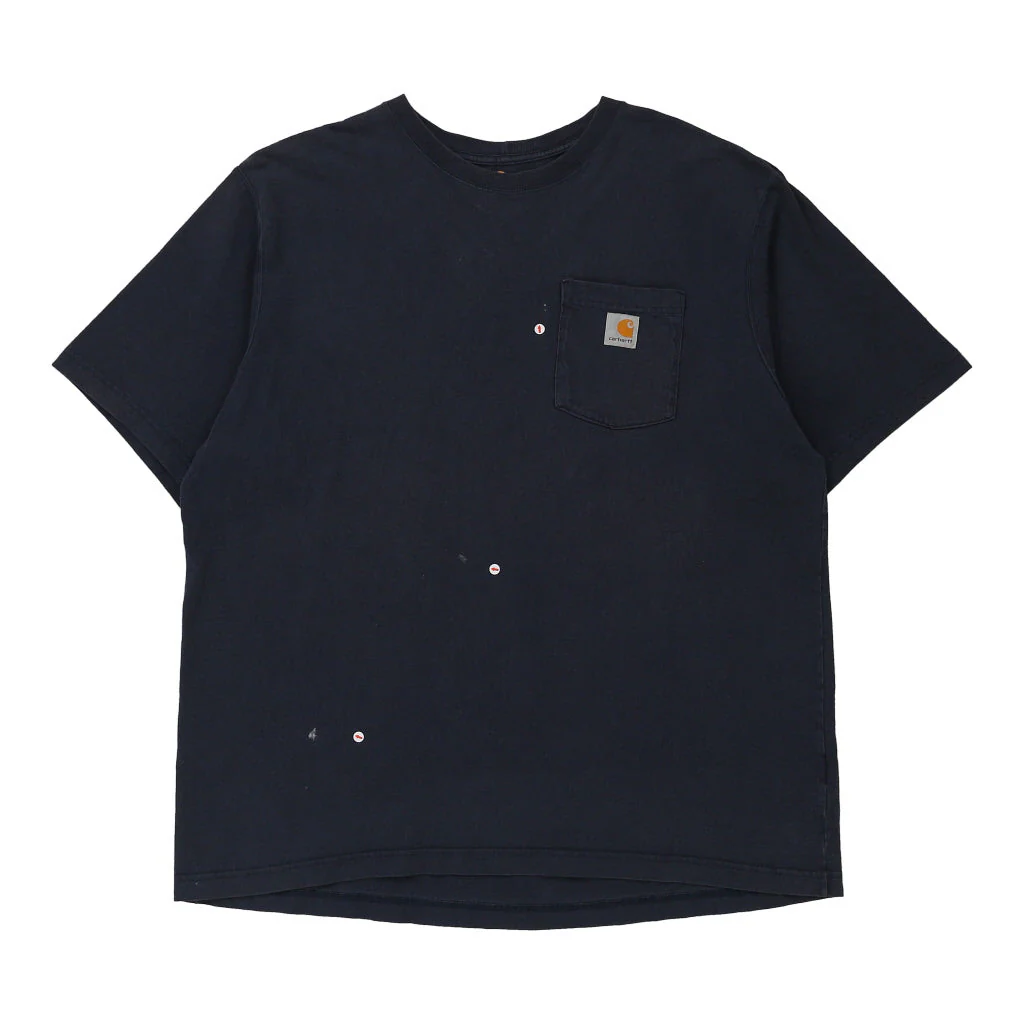 Carhartt T-Shirt - XL Navy Cotton - Image 3