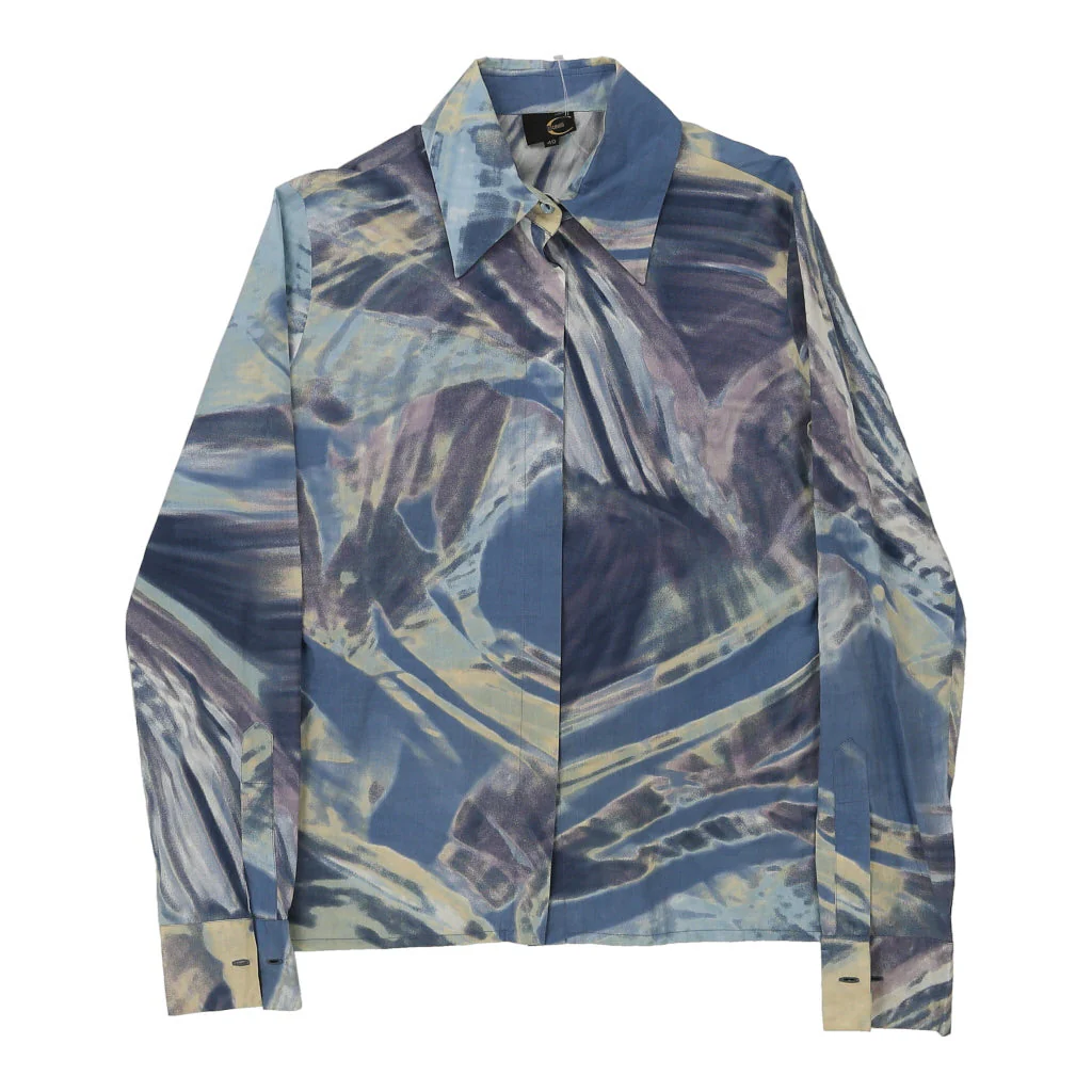 Cavalli Patterned Shirt - Medium Blue Cotton