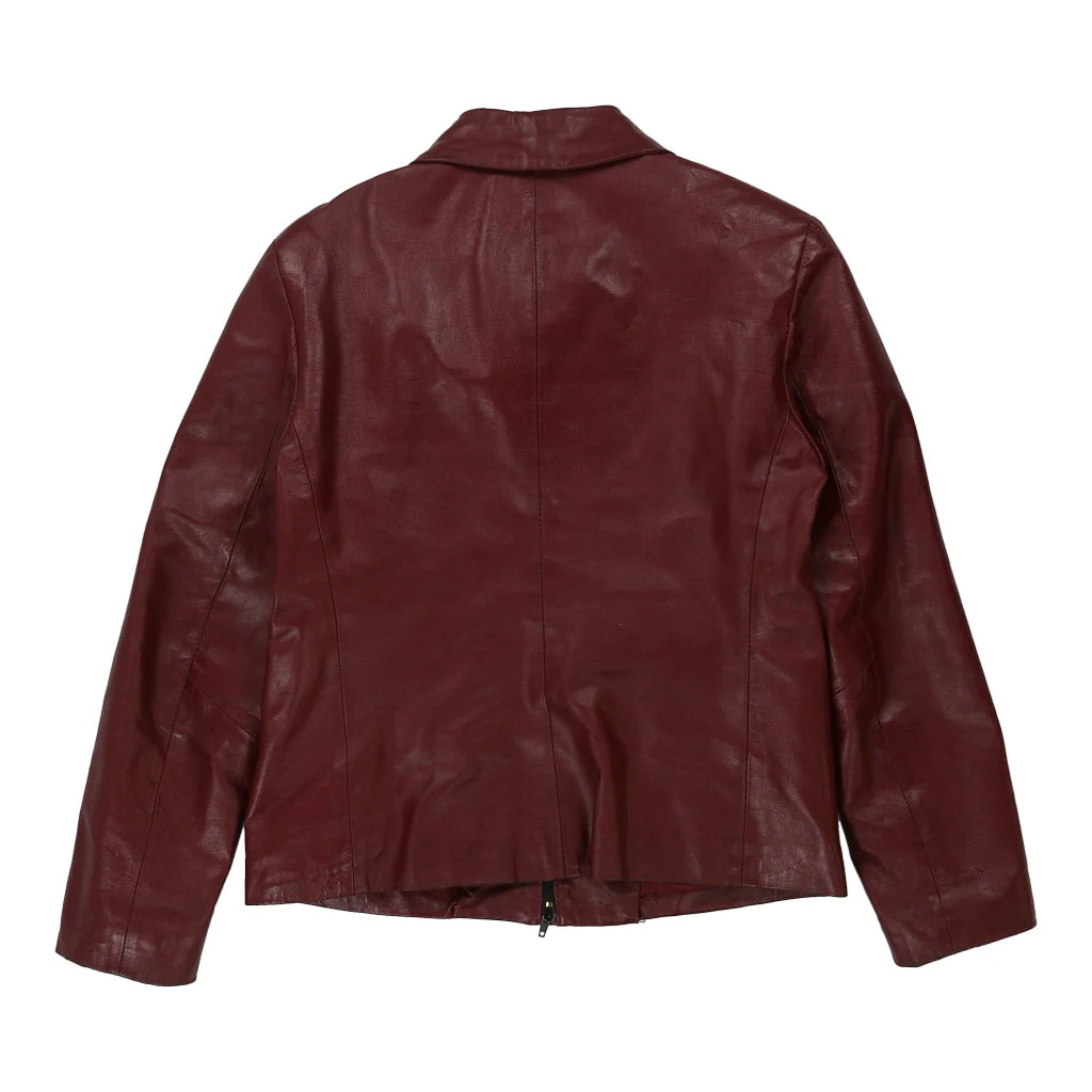 Centro Della Pelle Leather Jacket - Medium Burgundy Leather - Image 2