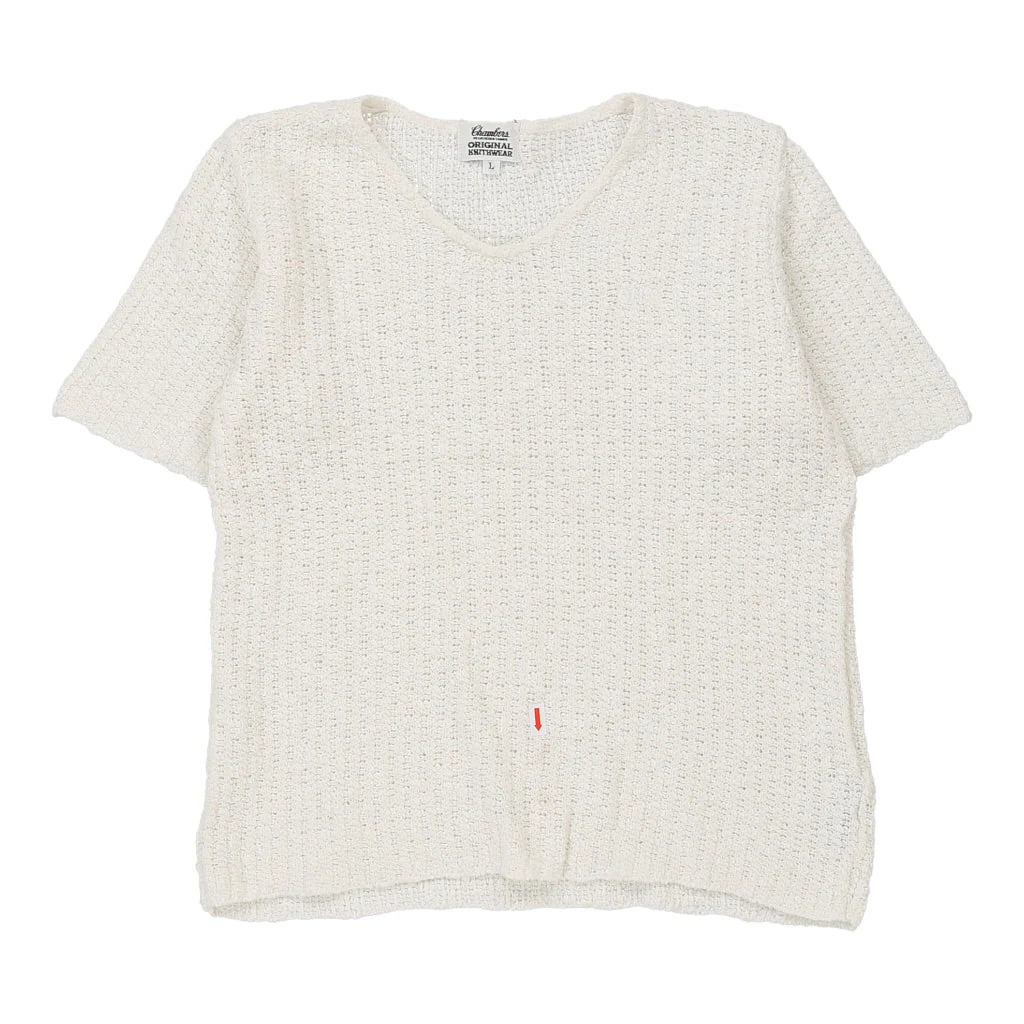 Chambers Crochet Top - Large White Cotton - Image 3