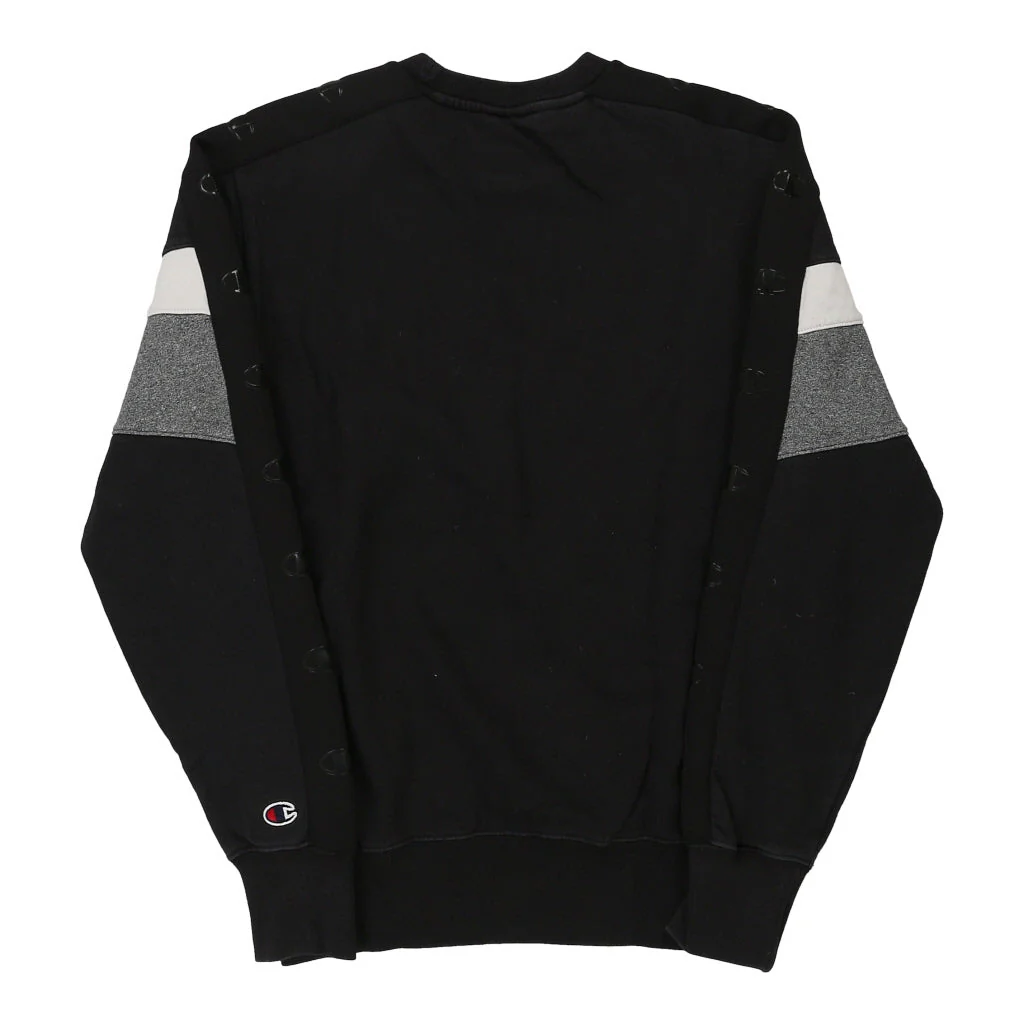 Champion Spellout Sweatshirt - Small Black Cotton Blend - Image 2