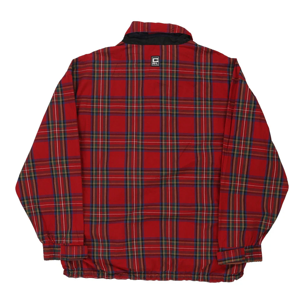 Chaps Denim Checked Jacket - XL Red Cotton - Image 2