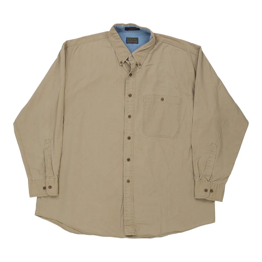 Chaps Ralph Lauren Shirt - 3XL Beige Cotton