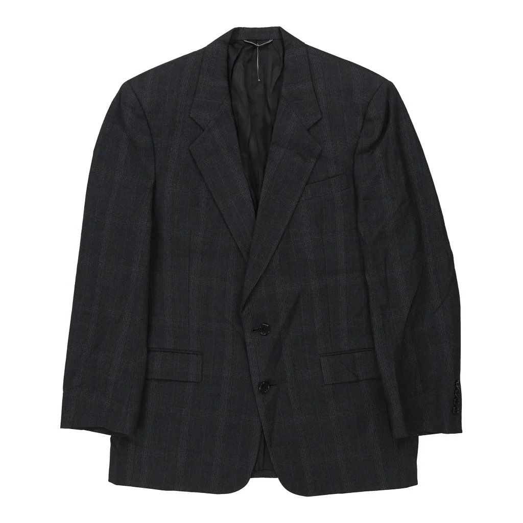 Christian Dior Checked Blazer - Medium Navy Wool