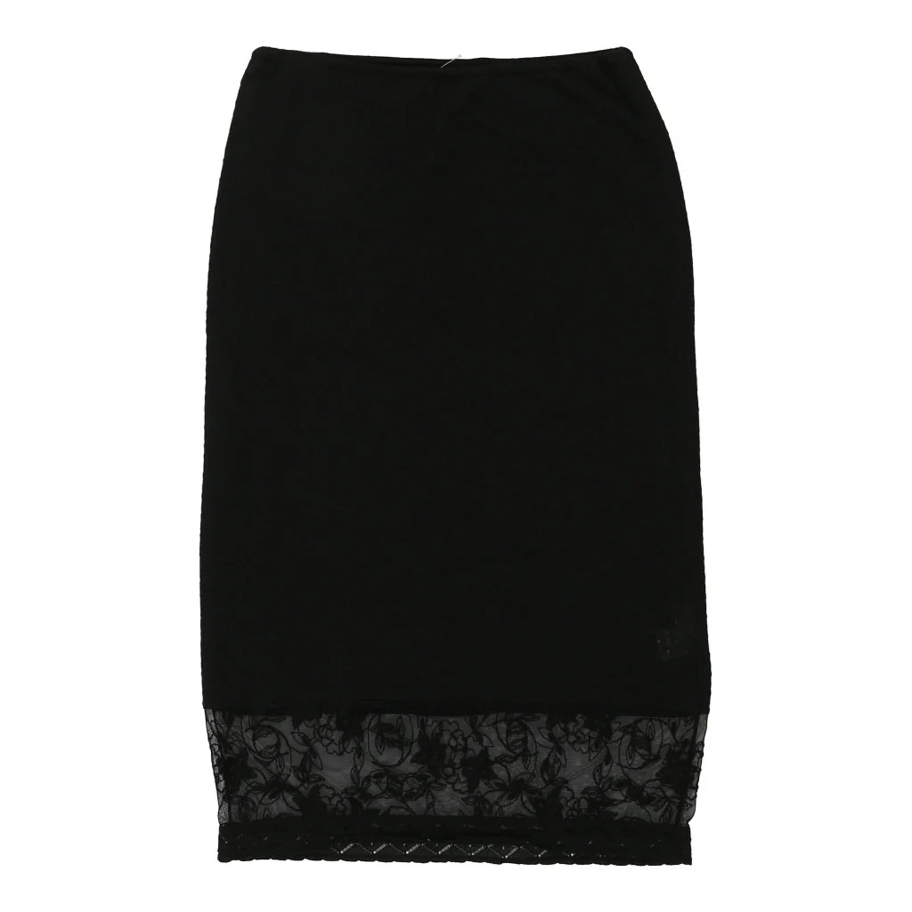 Class Roberto Cavalli Lace Skirt - 30W UK 10 Black Cotton Blend - Image 2