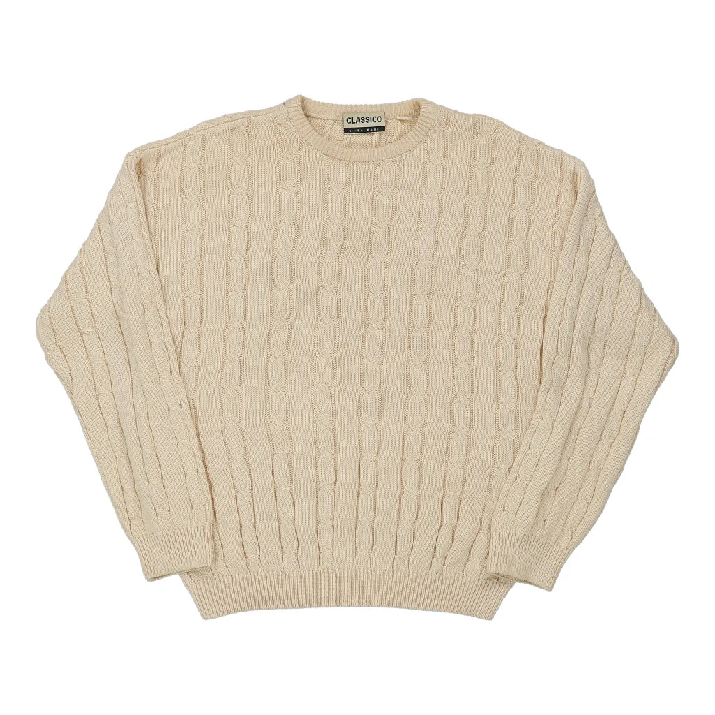 Classico Linea Base Jumper - Large Beige Cotton