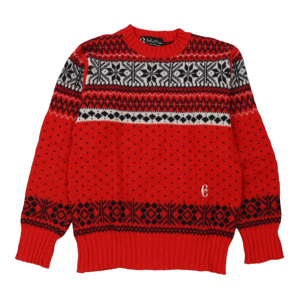 Conte Of Florence Christmas Jumper - Medium Red Wool