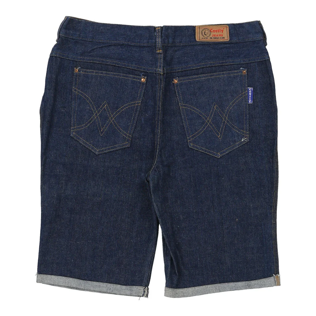 Costly Denim Shorts - 36W 11L Dark Wash Cotton