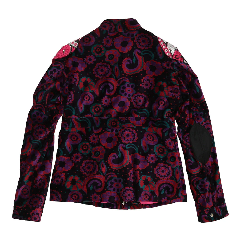 Custo Floral Jacket - Medium Purple Viscose Blend - Image 2