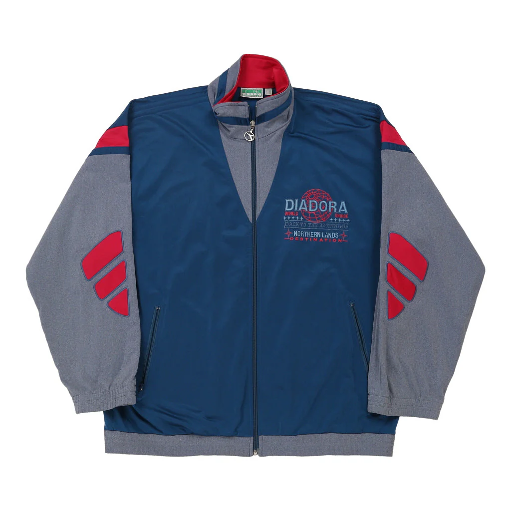 Diadora Track Jacket - XL Blue Polyester