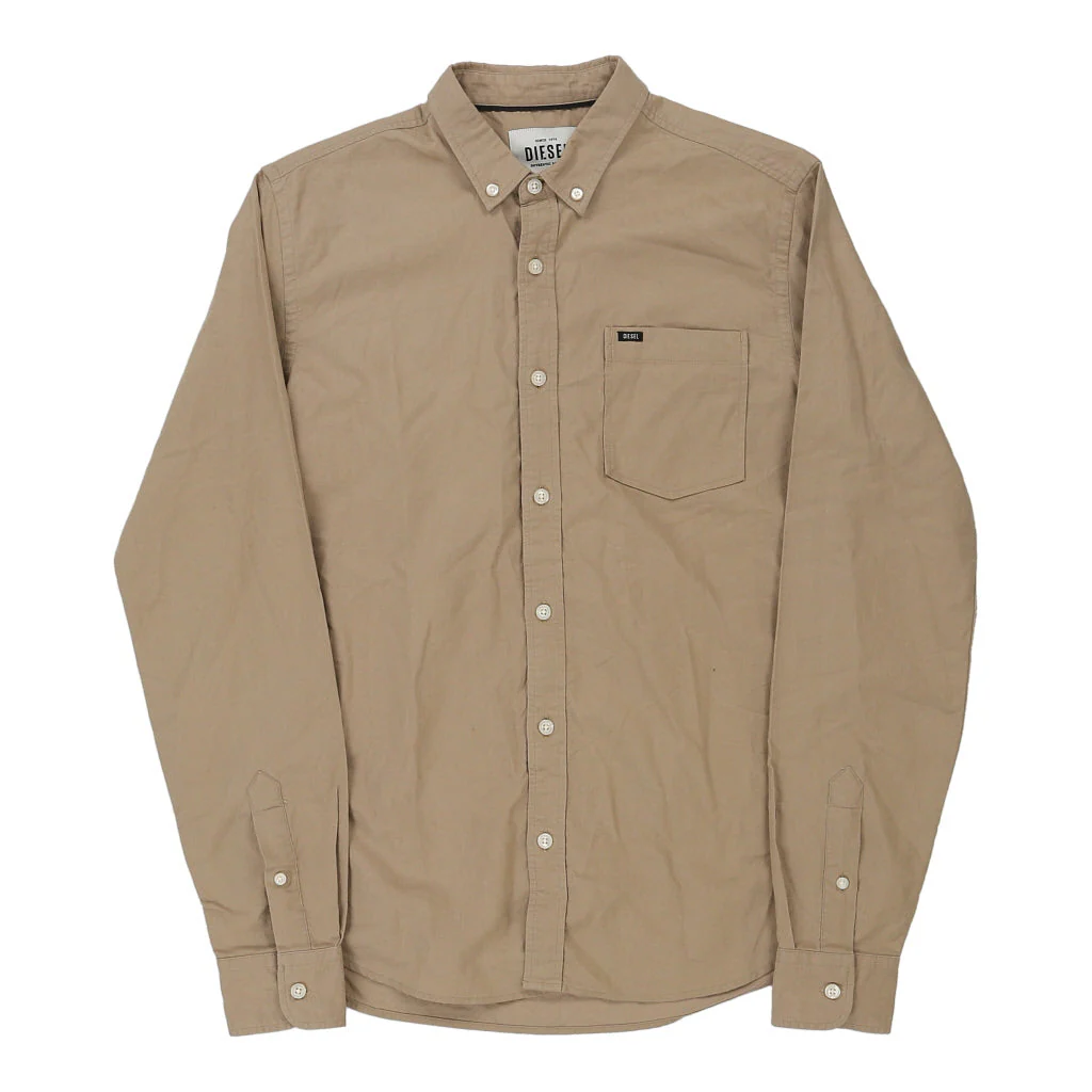 Diesel Shirt - Small Beige Cotton