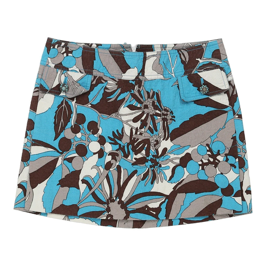 Dolce & Gabbana Floral Skirt - 30W UK 10 Blue Acetate