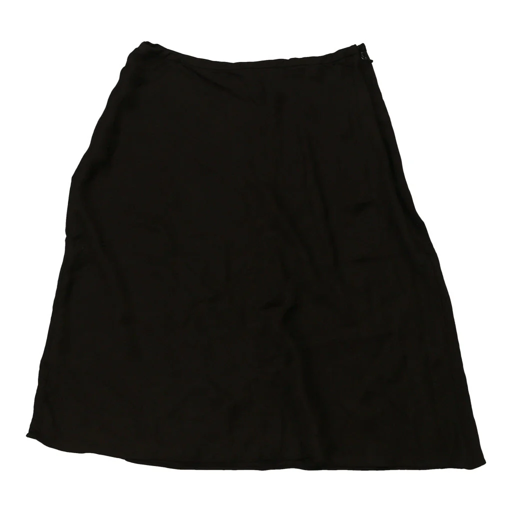 Donna Karan Midi Skirt - XS Brown Silk