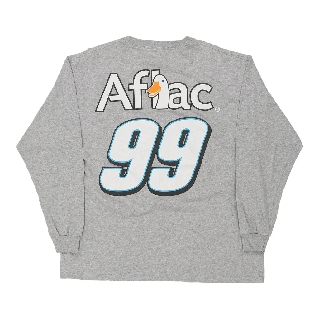 Edwards Nascar Long Sleeve T-Shirt - Large Grey Cotton - Image 2