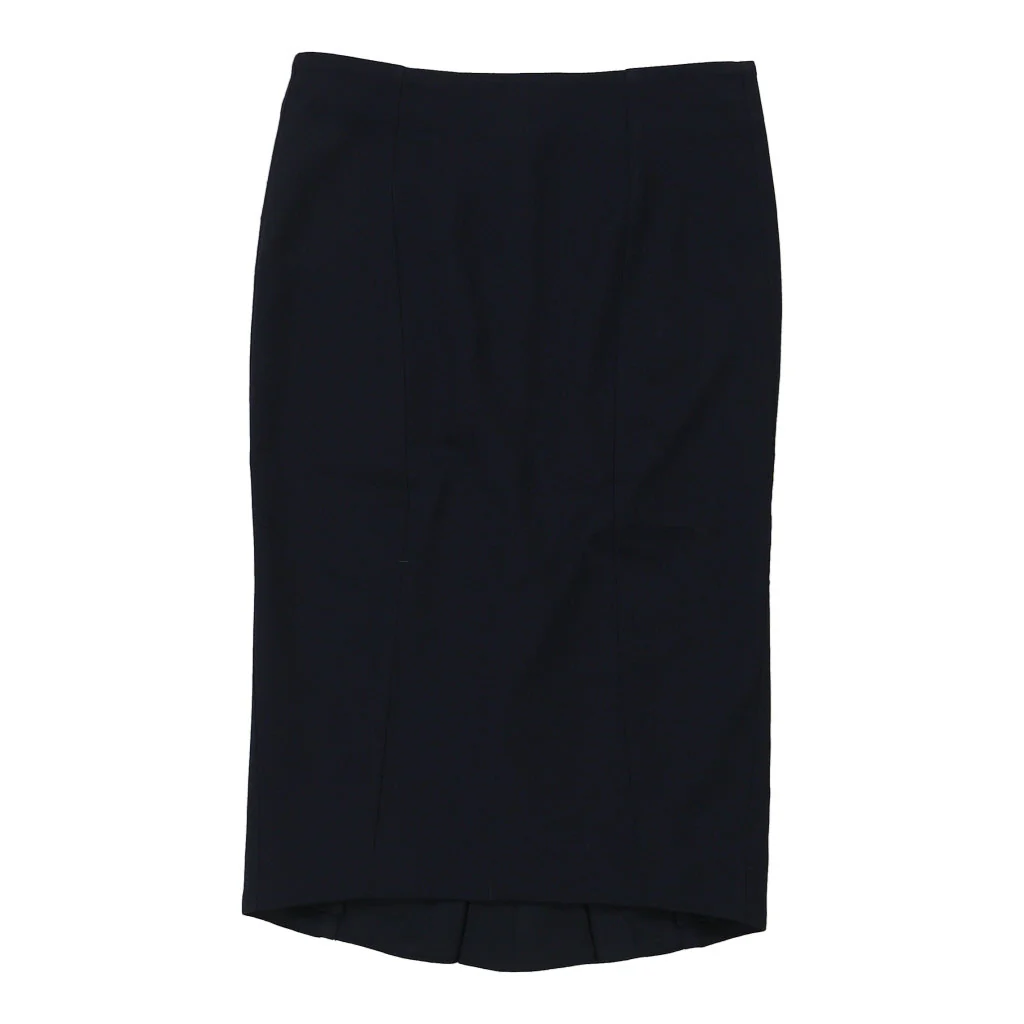 Emporio Armani Midi Skirt - 27W UK 8 Navy Wool Blend