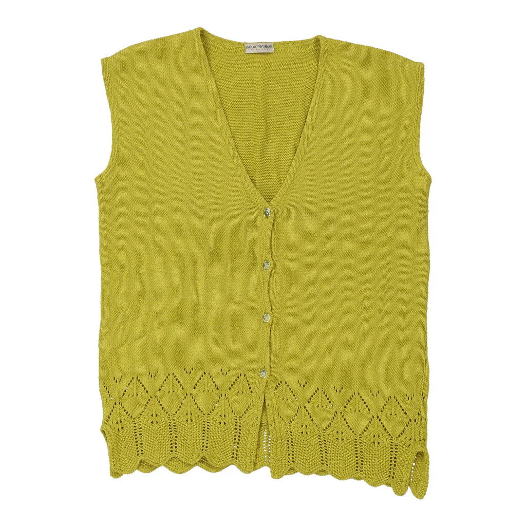 Emporio Armani Sweater Vest - XL Green Wool Blend