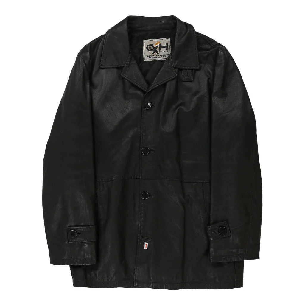Exh Leather Jacket - Medium Black Leather - Image 3