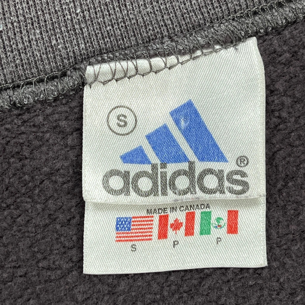 Vintage Faded Adidas Sweatshirt - Small Gray Cotton - Image 3
