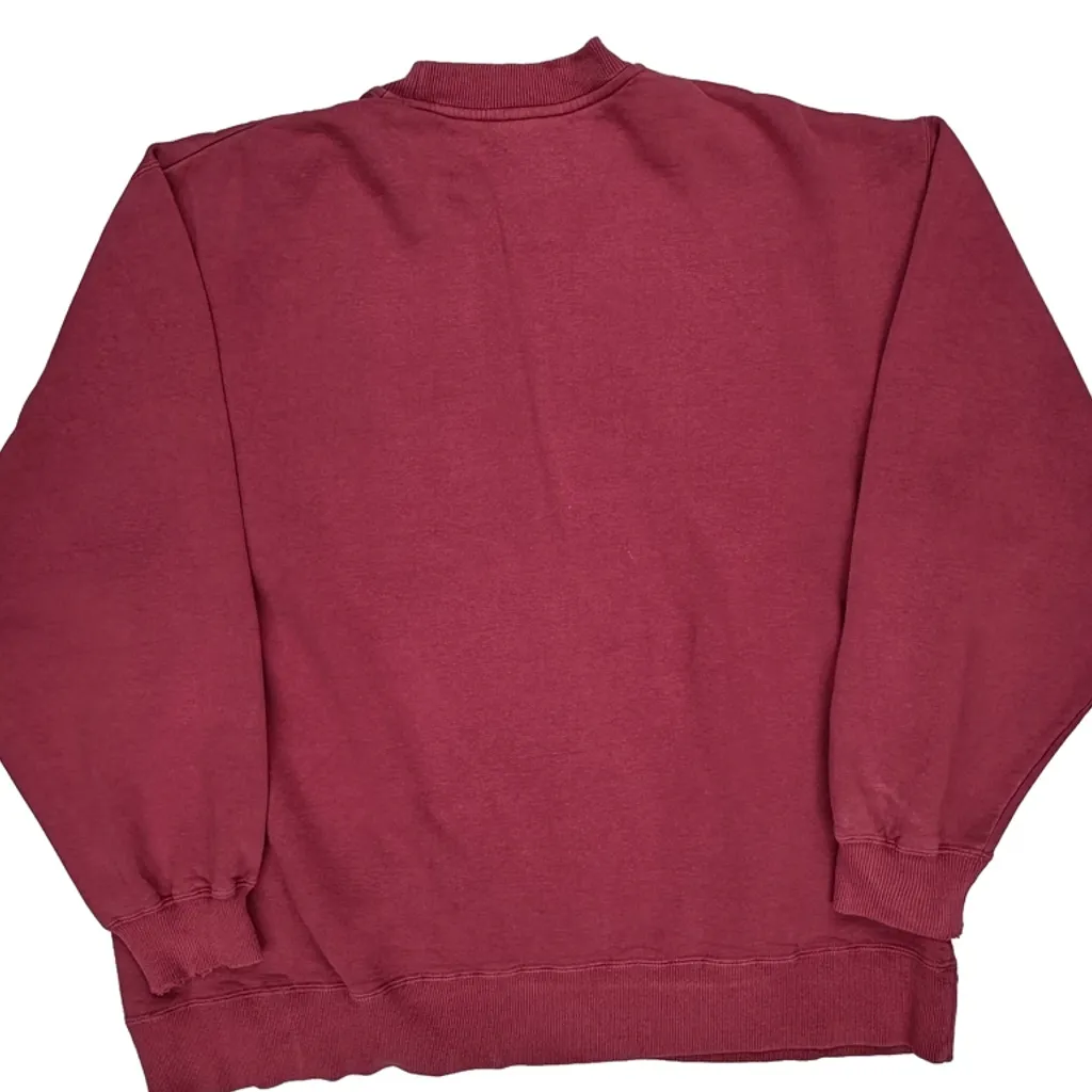 Vintage Faded Adidas Sweatshirt - Large Red Cotton - Image 7