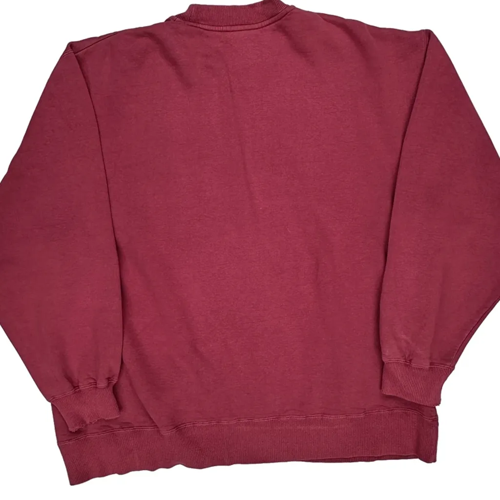 Vintage Faded Adidas Sweatshirt - Large Red Cotton - Image 8