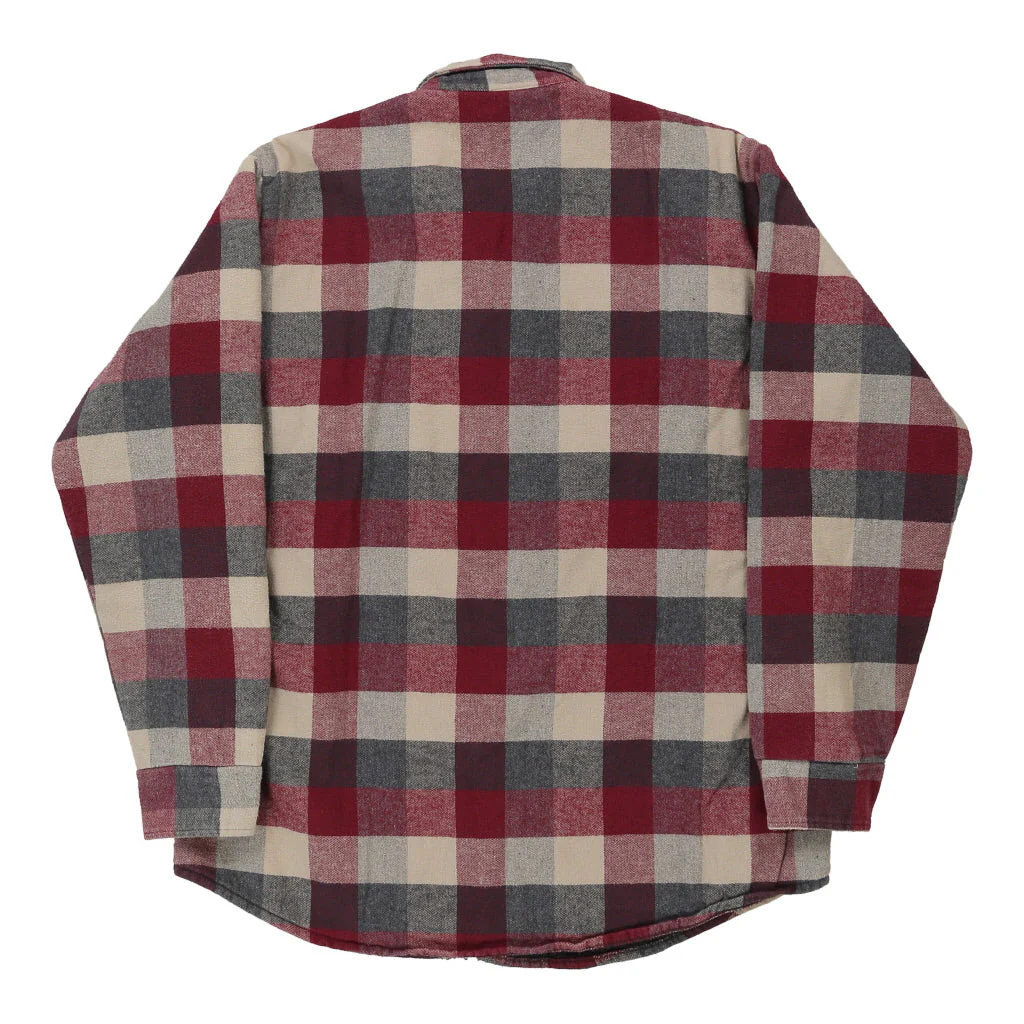 Field & Stream Checked Overshirt - Large Red Wool Blend - Image 2