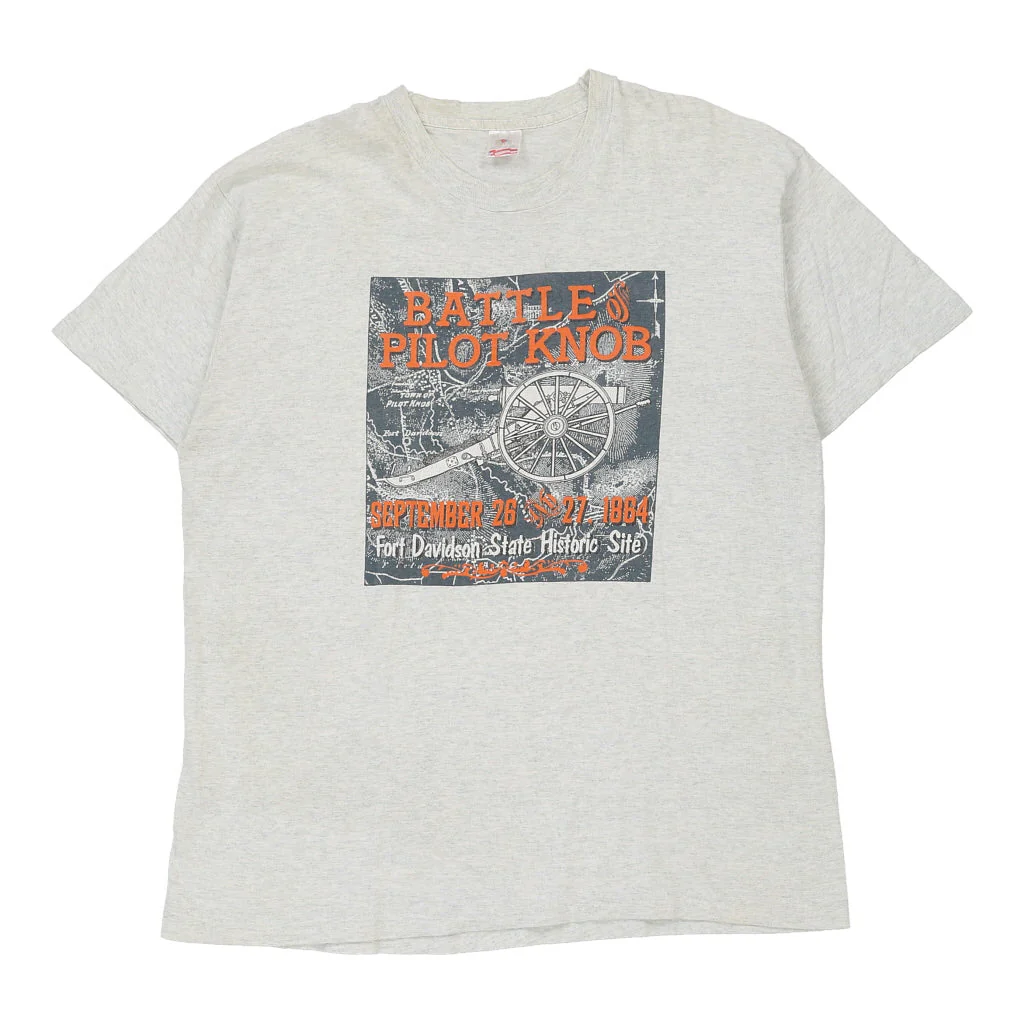 Fruit Of The Loom Graphic T-Shirt - XL Grey Cotton