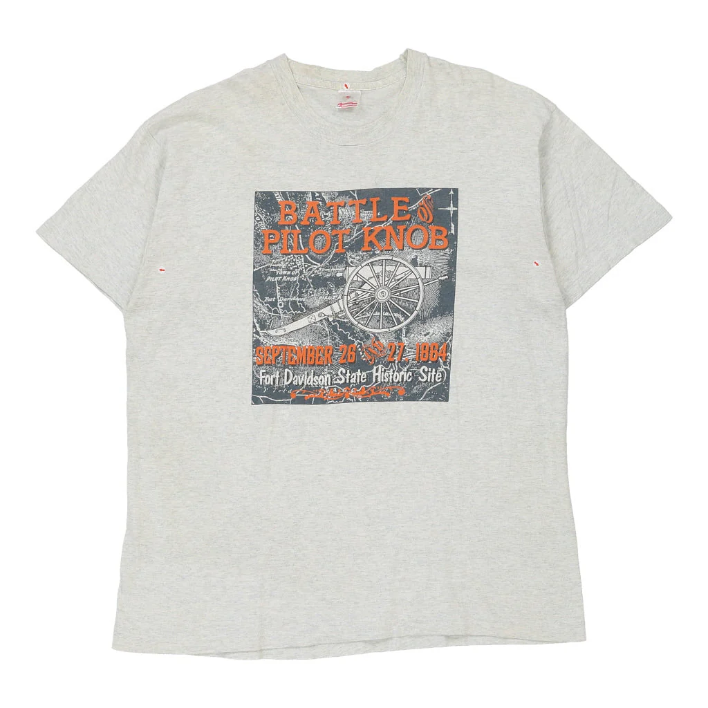 Fruit Of The Loom Graphic T-Shirt - XL Grey Cotton - Image 3