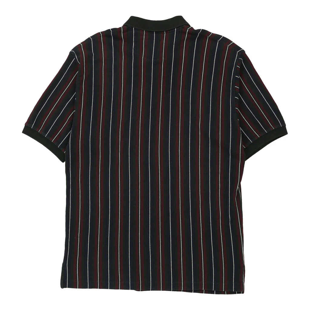 Gant Striped Polo Shirt - Medium Burgundy Cotton - Image 2