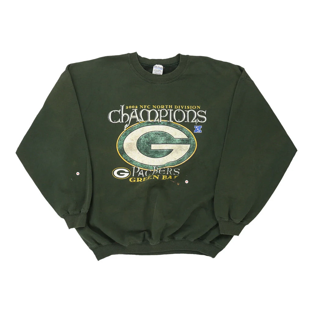 Green Bay Packers Gildan NFL Sweatshirt - XL Green Cotton Blend - Image 3