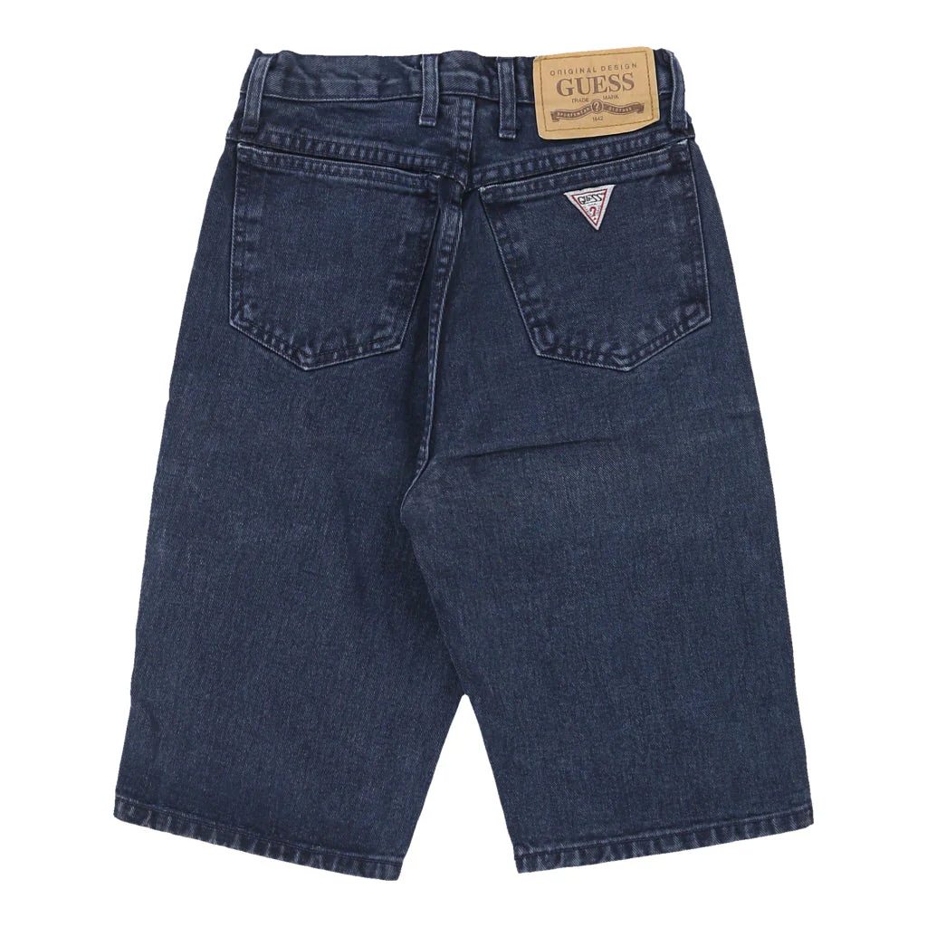 Guess Denim Shorts - 23W UK 4 Navy Cotton