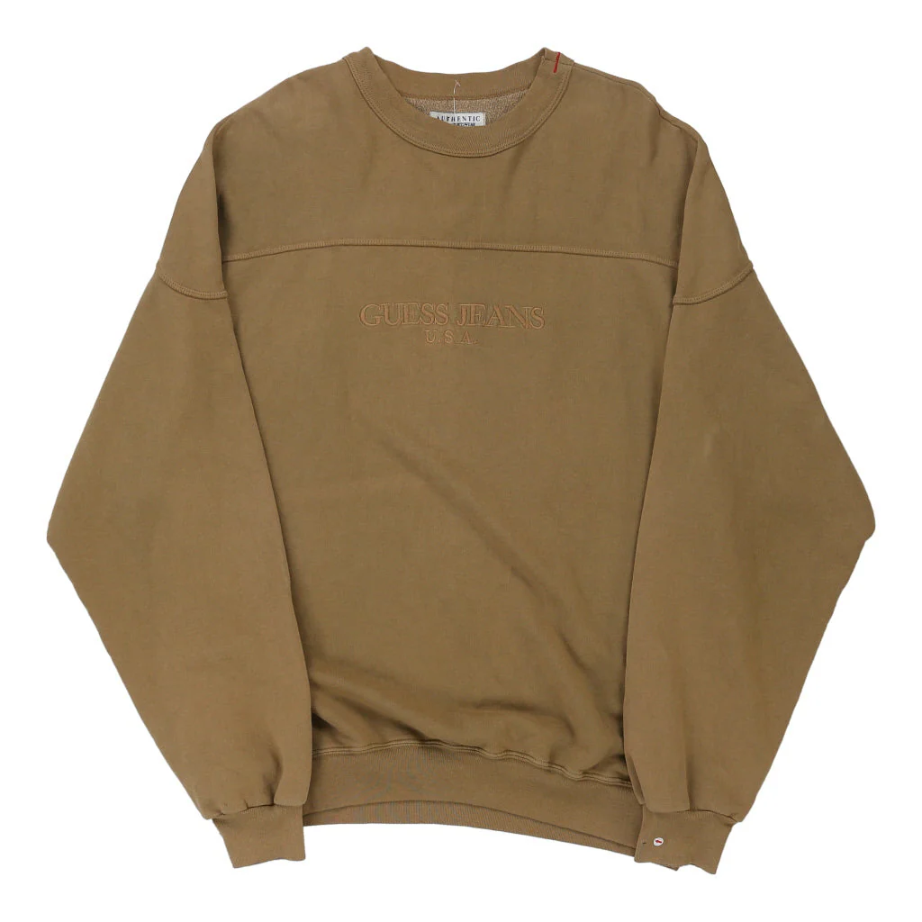 Guess Sweatshirt - Large Beige Cotton Blend - Image 3