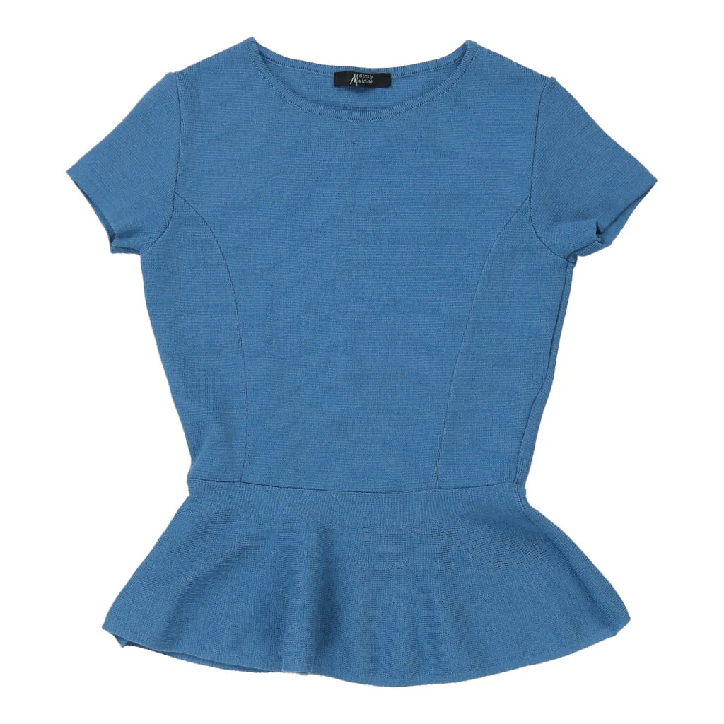 Guess Top - Medium Blue Wool Blend