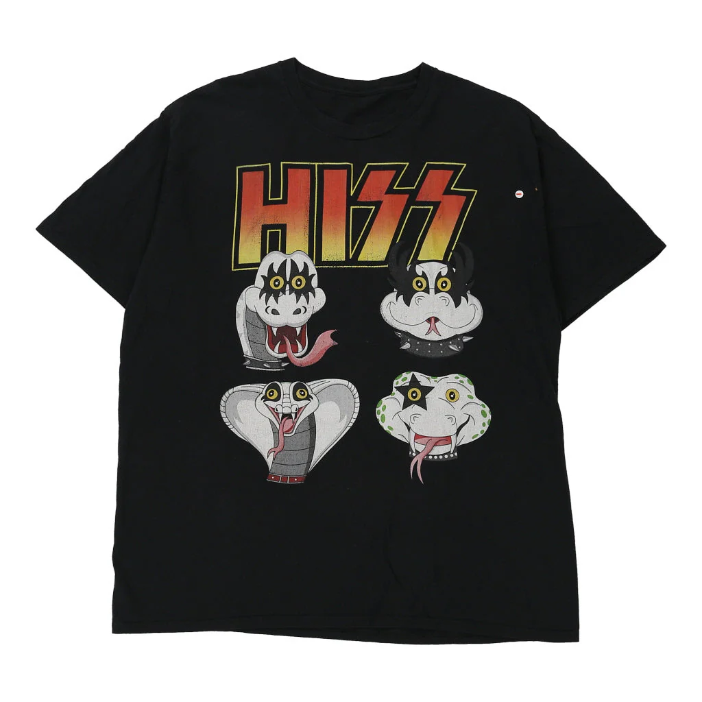 Hiss Unbranded Graphic T-Shirt - XL Black Cotton - Image 3
