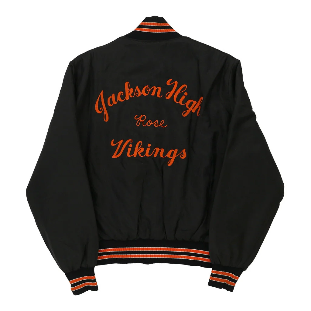Jackson High Vikings Holloway Baseball Jacket - Medium Black Polyester - Image 2