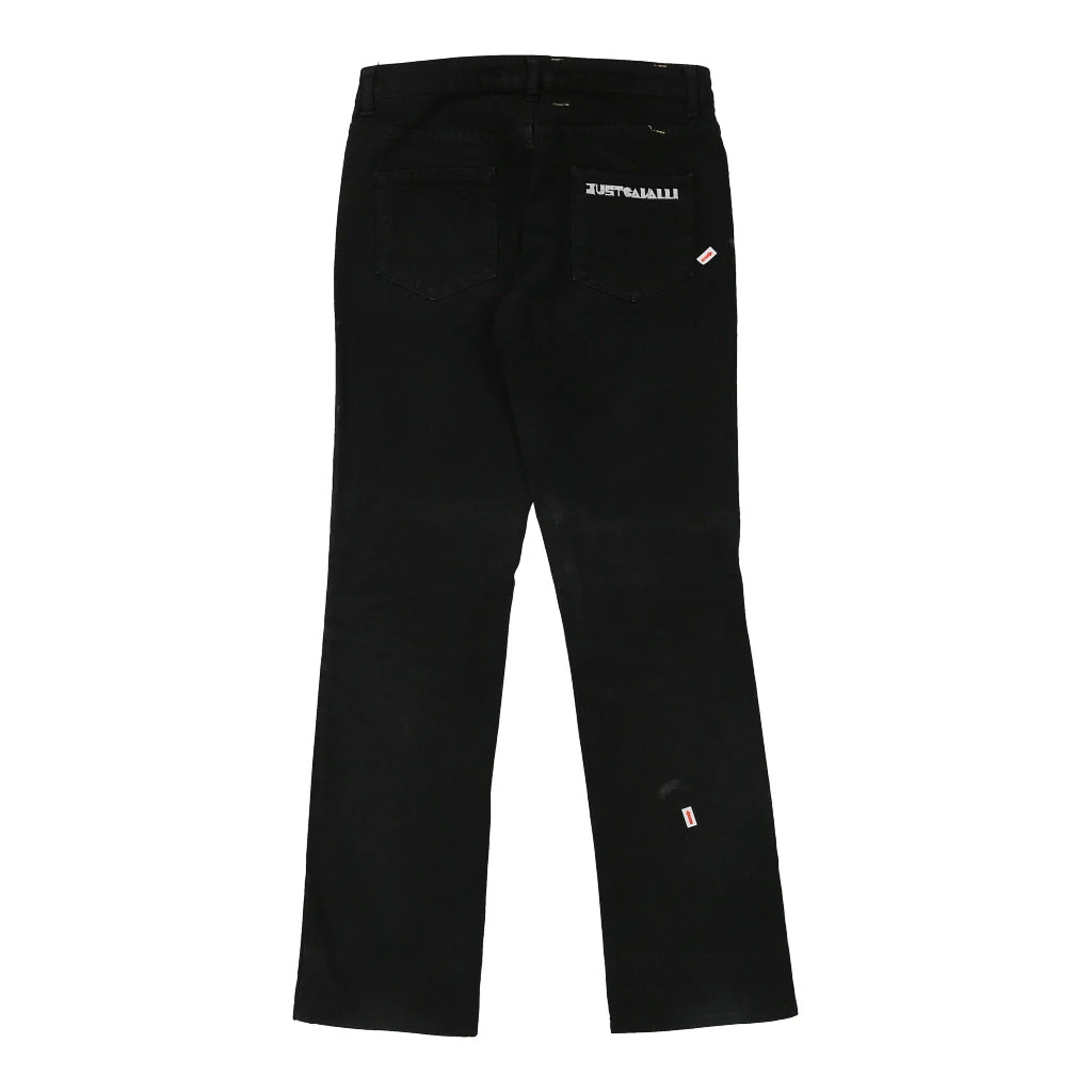 Just Cavalli Trousers - 29W UK 8 Black Cotton - Image 3