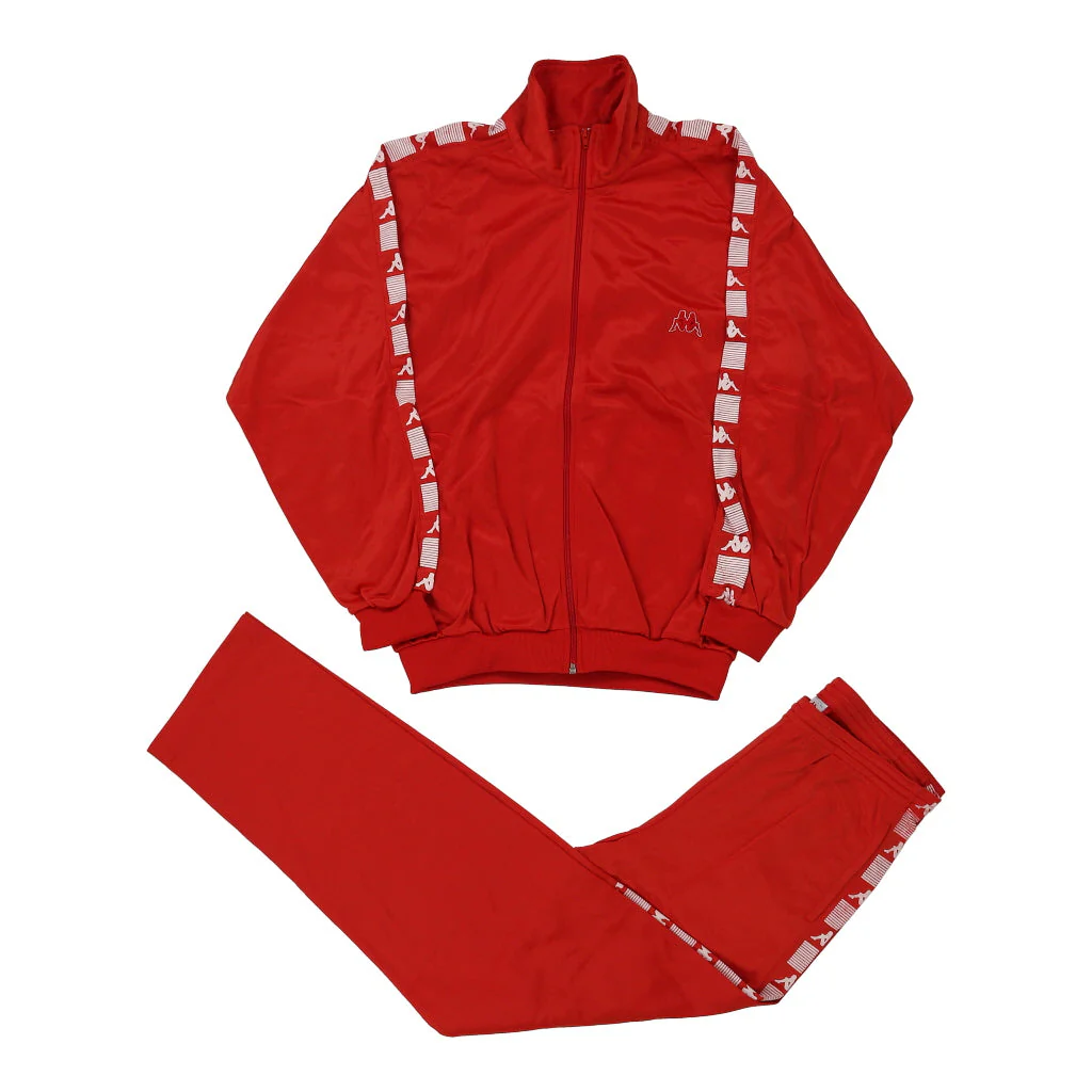Kappa Full Tracksuit - Medium Red Polyester