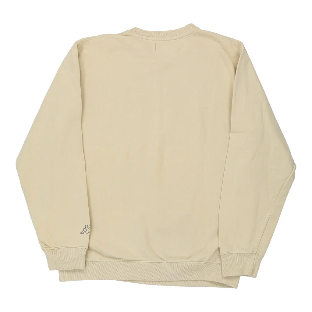 Kappa Spellout Sweatshirt - 2XL Beige Cotton - Image 2