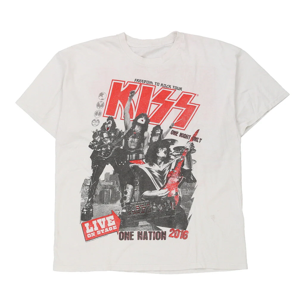 Kiss 2016 Unbranded Band T-Shirt - XL White Cotton