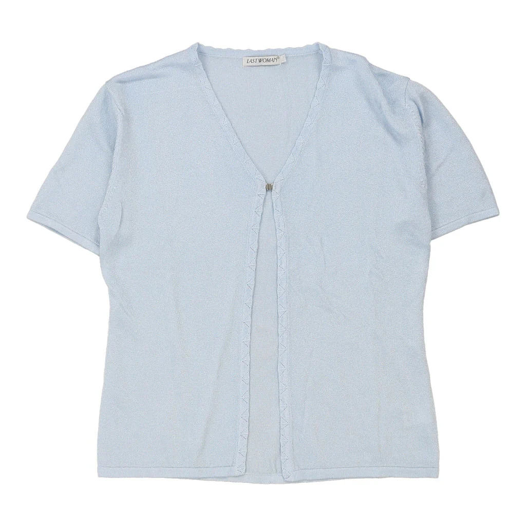 Last Woman Cardigan - Small Blue Polyester Blend