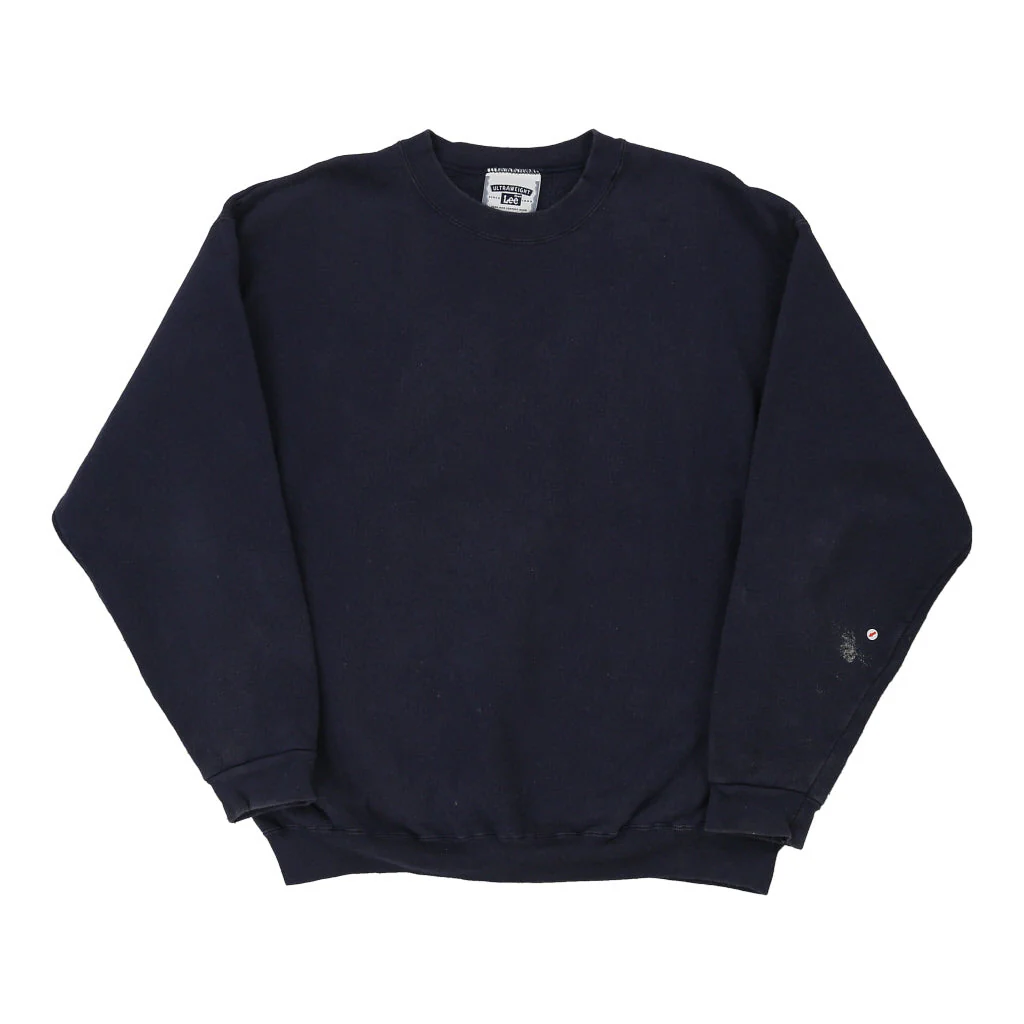Lee Sweatshirt - Large Navy Cotton Blend - Image 3