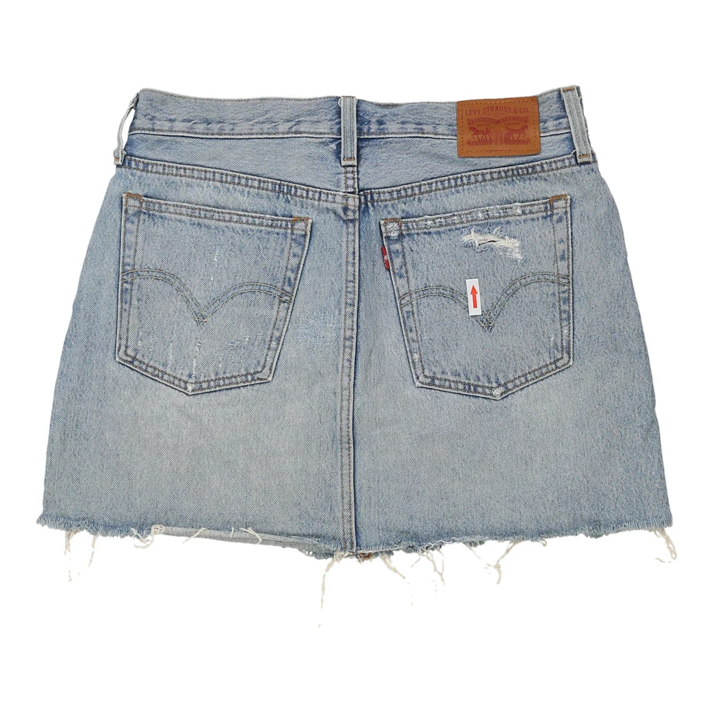 Levis Denim Skirt - 32W UK 12 Light Wash Cotton - Image 3