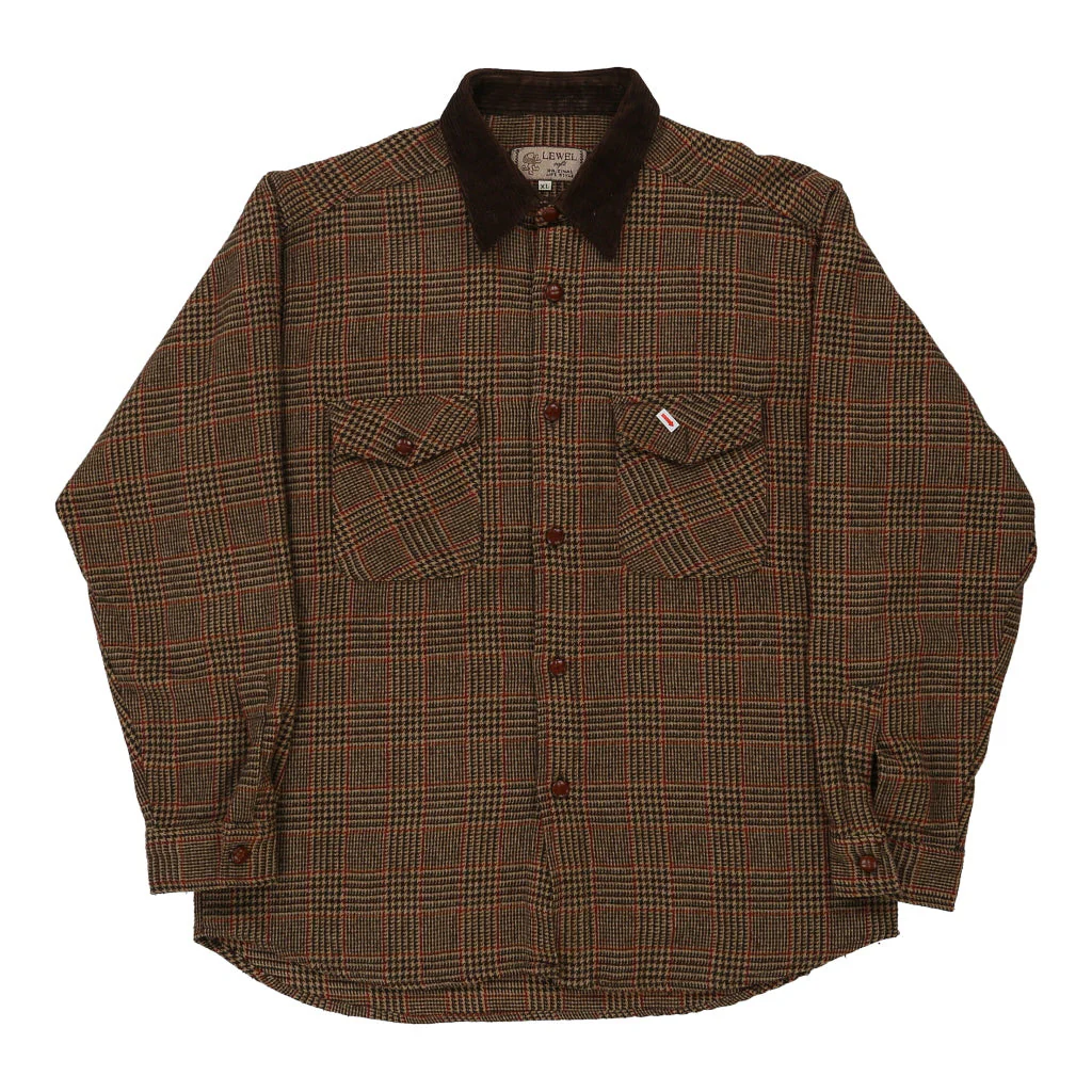 Lewel Checked Overshirt - XL Brown Acrylic Blend - Image 3