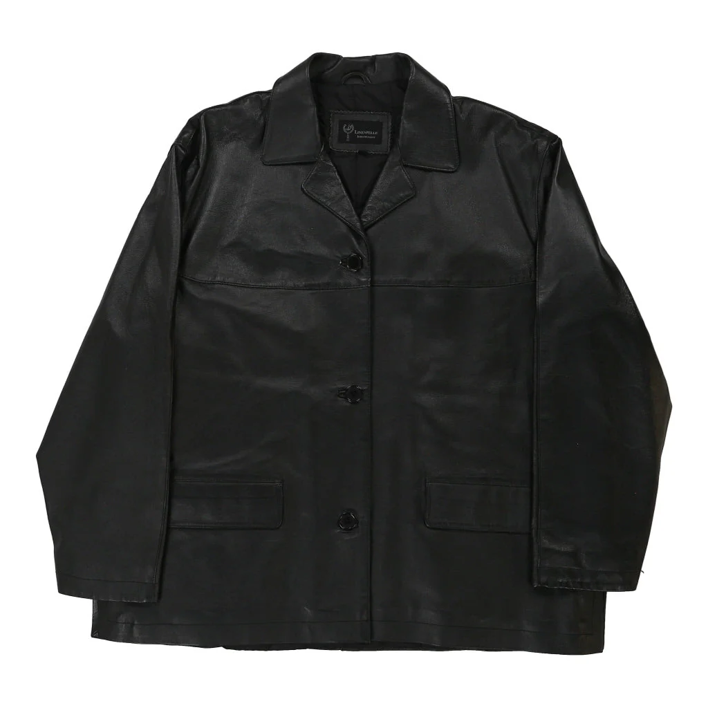 Linea Pelle Leather Jacket - 2XL Black Leather