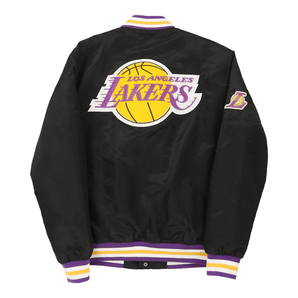 Los Angeles Lakers Nba Varsity Jacket - Medium Black Polyester - Image 2